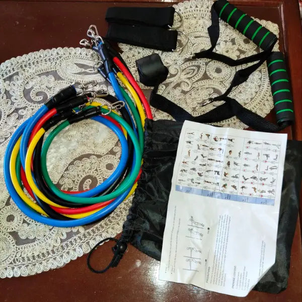 مجموعة الحبال المطاطية للرياضة المنزلية